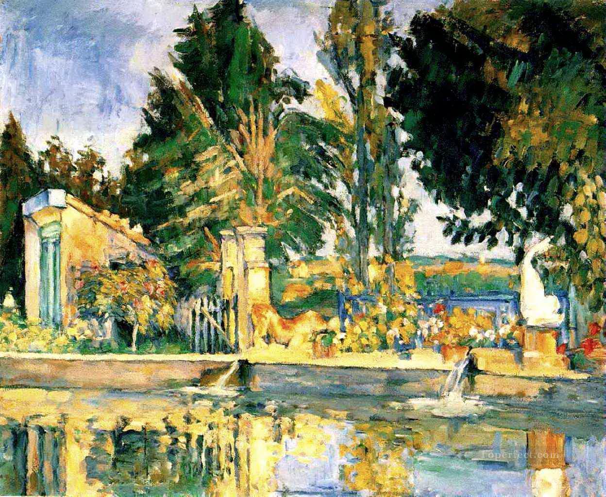 Jas de Bouffan the pool Paul Cezanne Landscape Oil Paintings